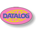 Fluorescent Pink Flexo-Printed Stock Oval Roll Labels (.625"x1.125")